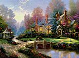 Thomas Kinkade Beyond Spring Gate painting